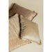 PTMD PTMD Nous Beige Velvet Sierkussen Vierkant Met Franjes – Luxe Woondecoratie-Kussens-PTMD