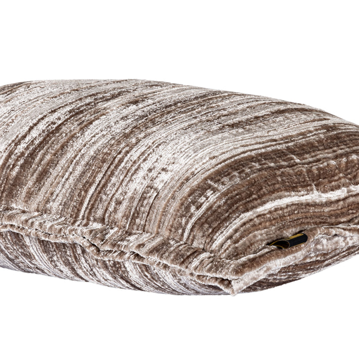 PTMD PTMD Senny Beige Velvet Sierkussen Rechthoek Met Ruffle Rand – Luxe Woondecoratie-Kussens-PTMD