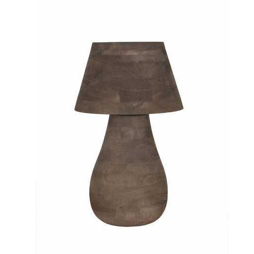 PTMD Peake Bruin Mango Hout Rond Tafel Lamp Big-Tafellampen-PTMD