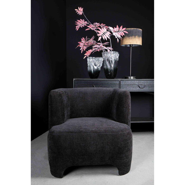 PTMD Ray Zwart Houten Bijzettafel Metaal Frame 2 Lade-Bijzettafels-PTMD