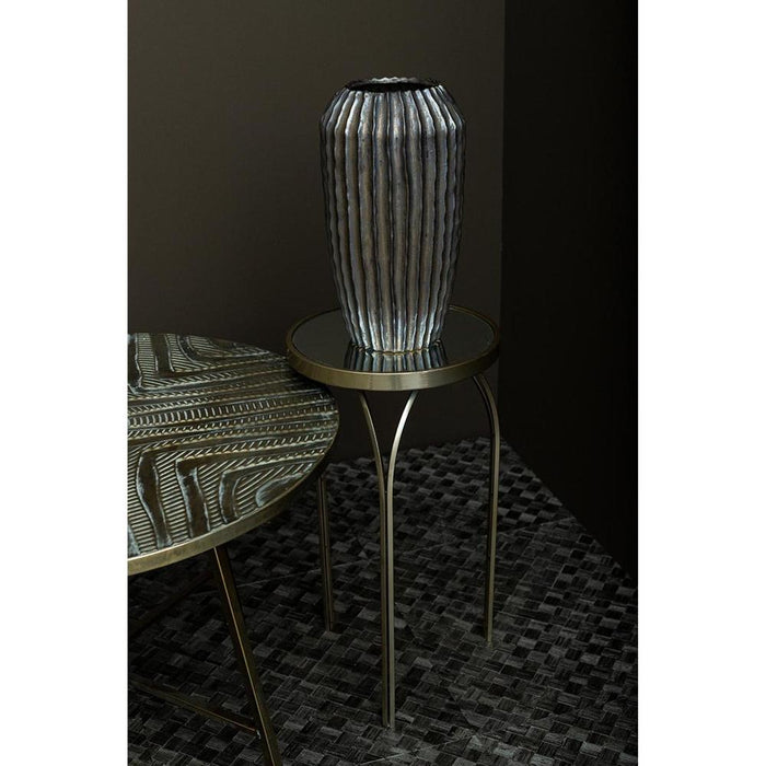 PTMD Rikka Goud Ijzer Fairy Bijzettafel Spiegel Top Rond s-Bijzettafels-PTMD