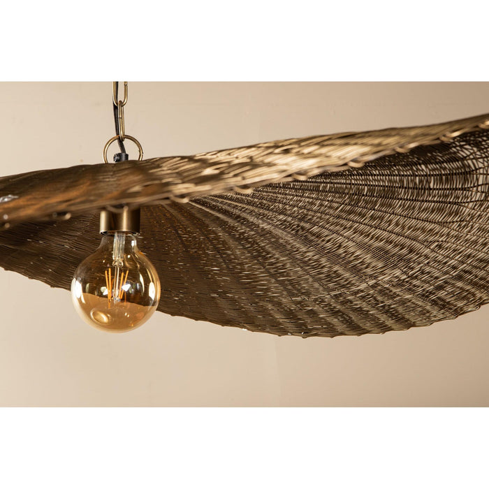 PTMD Shauney Goud Ijzer Wavy Hangend Lamp Rond l-Hanglampen-PTMD