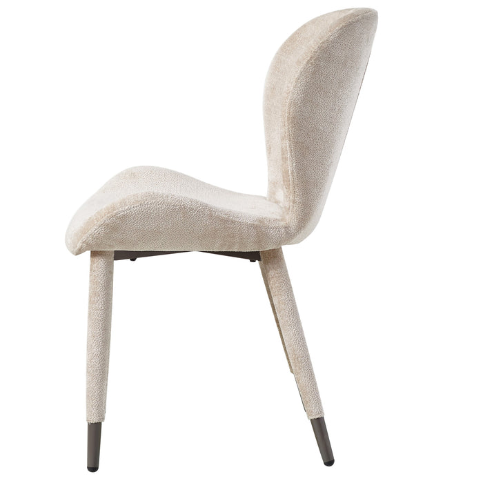 PTMD Thor Beige Eetkamerstoel Aphrodite Stof Poot-Eetkamerstoelen-PTMD