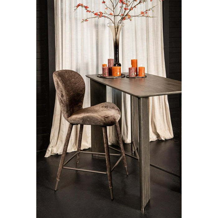 PTMD Thor Mocca Barkruk Aphrodite 7 Stof Poot-Barkrukken-PTMD