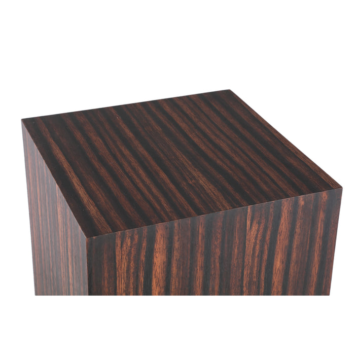 PTMD Tiess Bruin Houten Fineer Pedestal Set of 2-Zuilen-PTMD