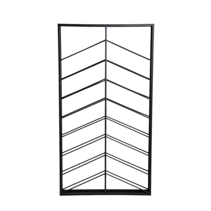 PTMD Vinno Zwart Ijzer Winerack Symmetrisch Laags Rect-Wijnrekken-PTMD