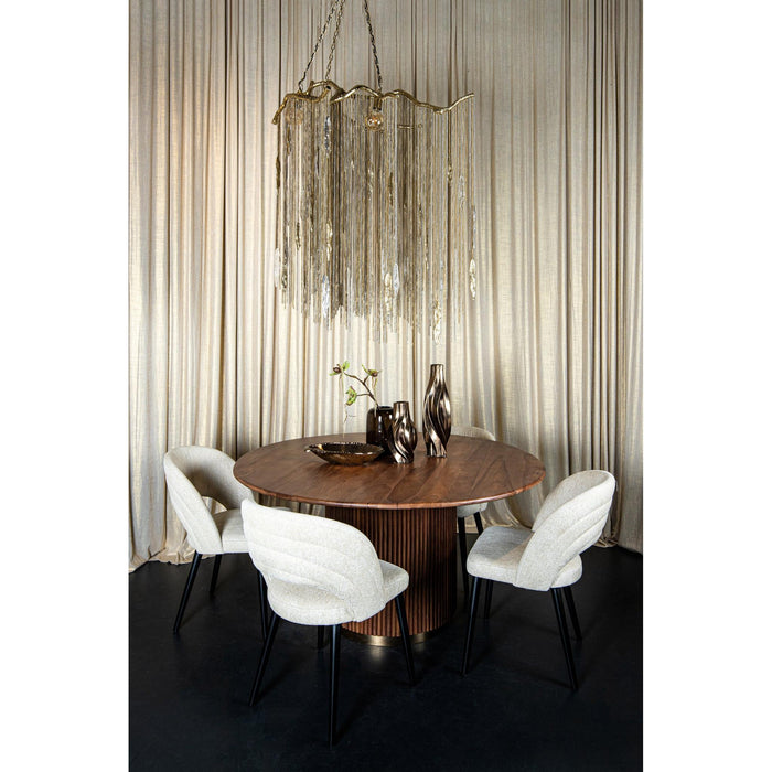 PTMD Wilco Messing Gegotened Aluminium Hangend Lamp Chains Wide-Hanglampen-PTMD