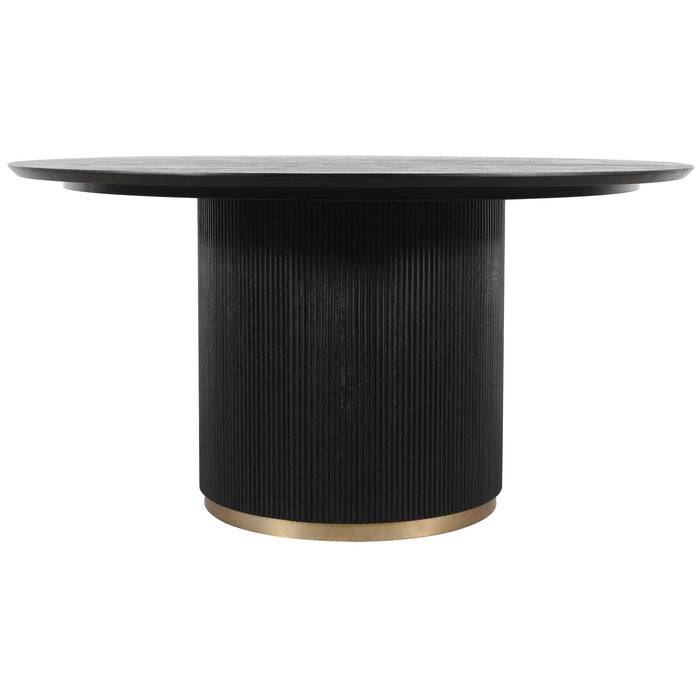 PTMD Xelle Zwart Eettafel-Eettafels-PTMD