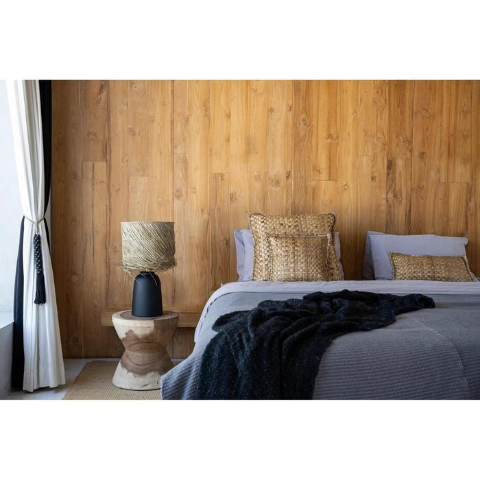 Pandan Tafellamp - Zwart Naturel-Tafellampen-Bazar Bizar