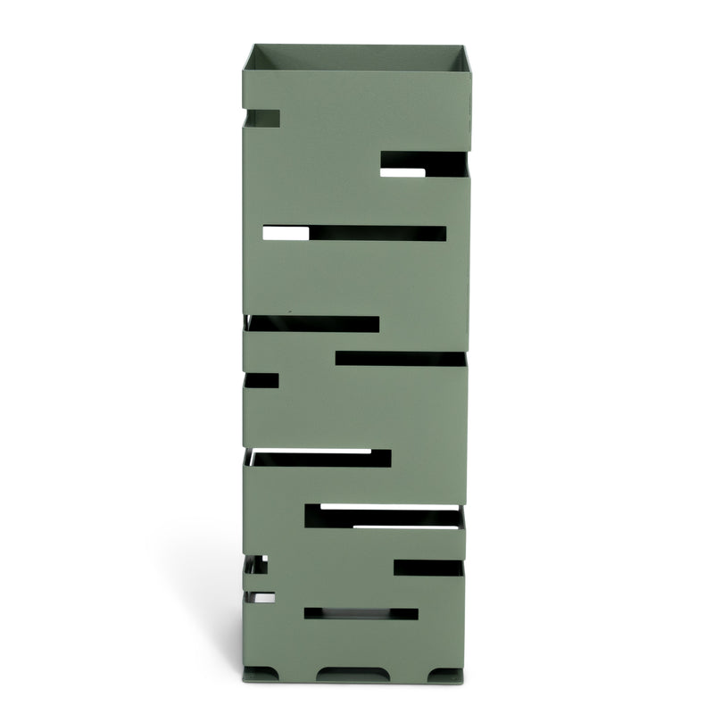 Parapluhouder MODERN Staal Dusty Green 18x18x50cm Spinder Design-Opbergdozen en manden-Spinder