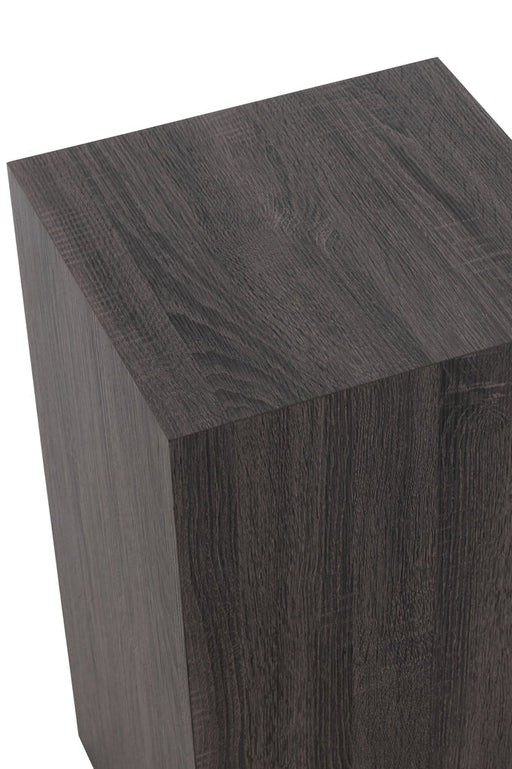 Pedestal Rectangle Mdf/Veneer Grey Small-Bijzettafels-J-Line