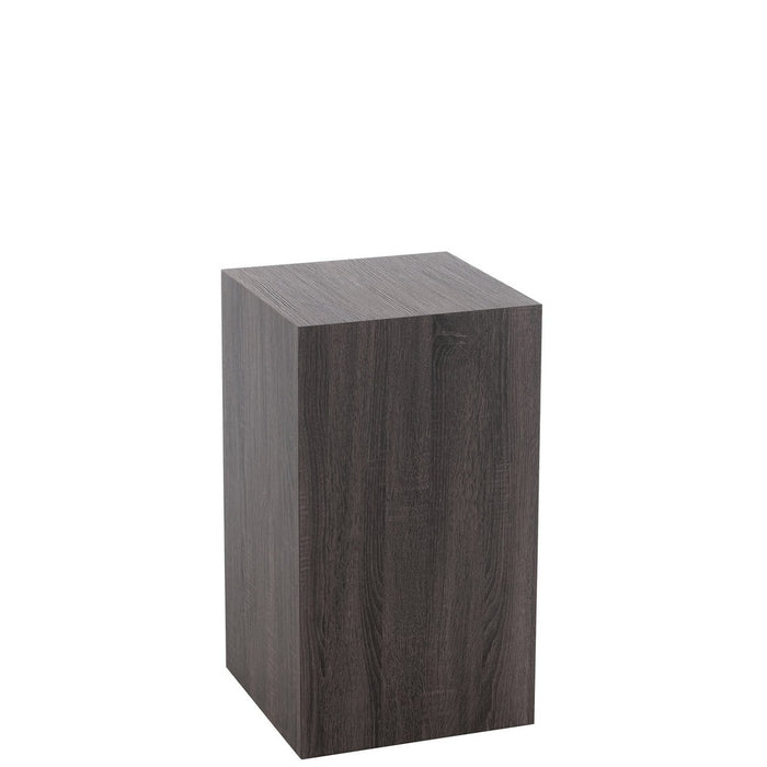 Pedestal Rectangle Mdf/Veneer Grey Small-Bijzettafels-J-Line