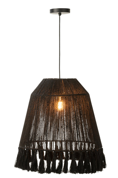 Pendant Lamp Celia Jute Black Large-Hanglampen-J-Line