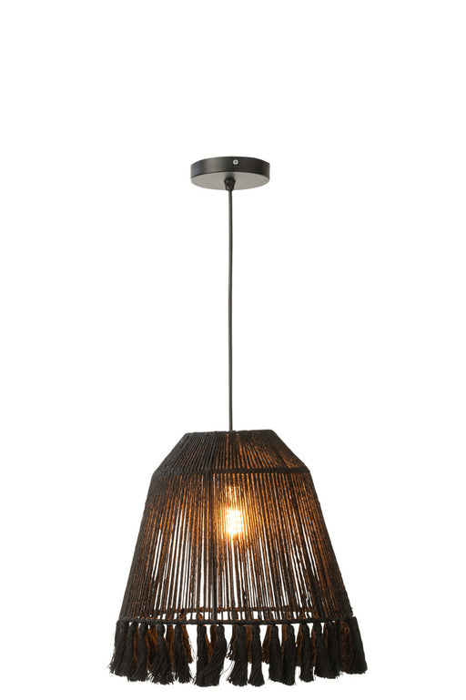 Pendant Lamp Celia Jute Black Small-Hanglampen-J-Line