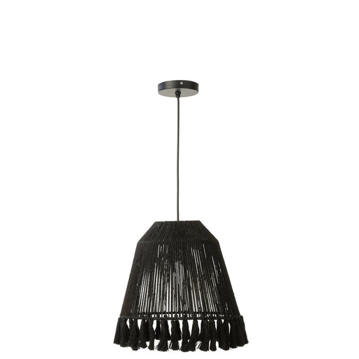 Pendant Lamp Celia Jute Black Small-Hanglampen-J-Line