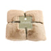 Plaid Beige Polyester 130x180 cm - Polyester-Plaids-J-Line
