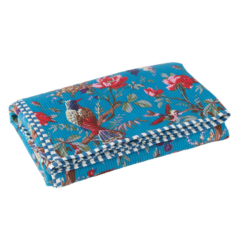 Plaid Blauw Katoen / linnen 180x130 cm-Plaids-J-Line