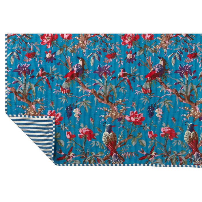 Plaid Blauw Katoen / linnen 180x130 cm-Plaids-J-Line