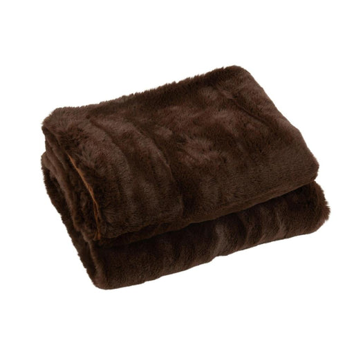 Plaid Bruin Polyester 130x180 cm - Polyester-Plaids-J-Line
