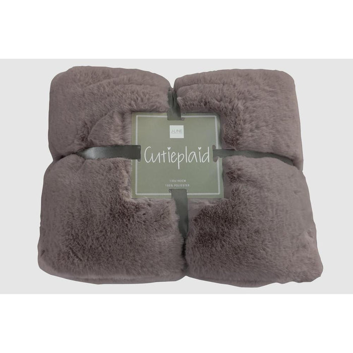 Plaid Bruin Polyester 130x180 cm - Polyester-Plaids-J-Line