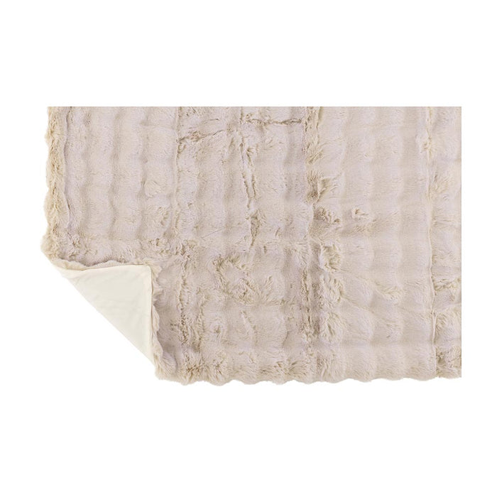 Plaid Crème Polyester 130x180 cm-Plaid-J-Line