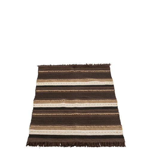 Plaid Etnic Cotton Brown/Black/Beige 150x90-Plaid-J-Line