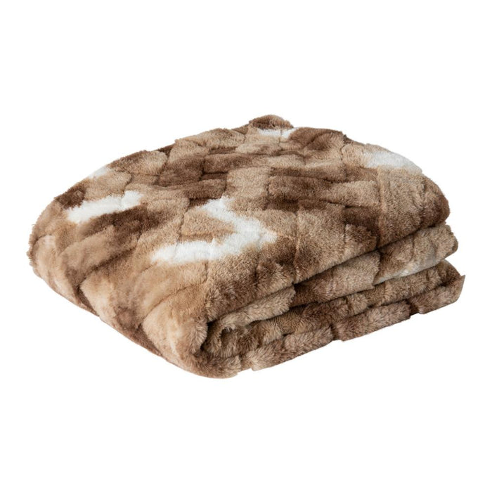 Plaid Geraldine Bruin 170x140 cm-Plaids-PTMD