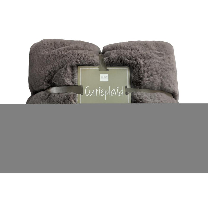 Plaid Grijs Polyester 130x180 cm 76875-Plaids-J-Line