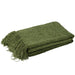 Plaid Groen Viscose Franjes 130x180 cm-Plaids-J-Line