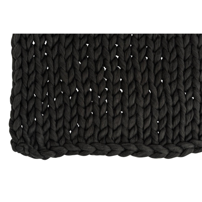 Plaid Knitted Acrylic Dark Grey 140x3x154-Plaid-J-Line