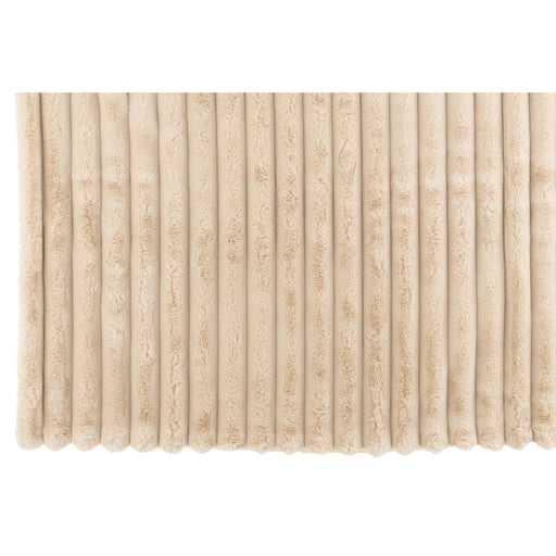 Plaid Large Corduroy Polyester Beige 130x2x180-Plaid-J-Line