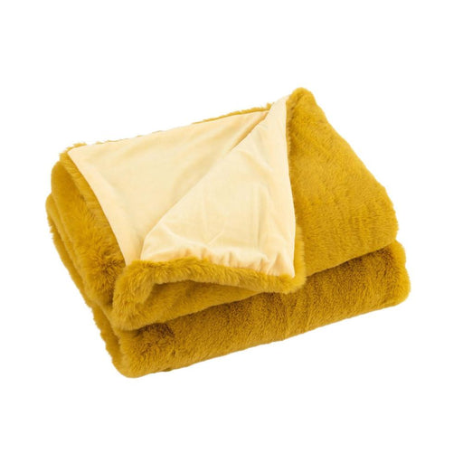 Plaid Oker Polyester 130x180 cm - Polyester(100%) - 18090-Plaid-J-Line