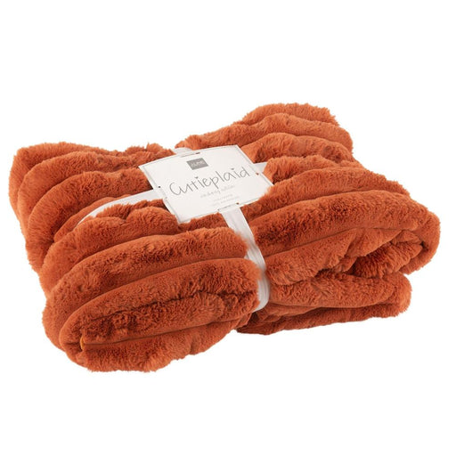 Plaid Oranje Polyester L 130x180 cm-Plaid-J-Line