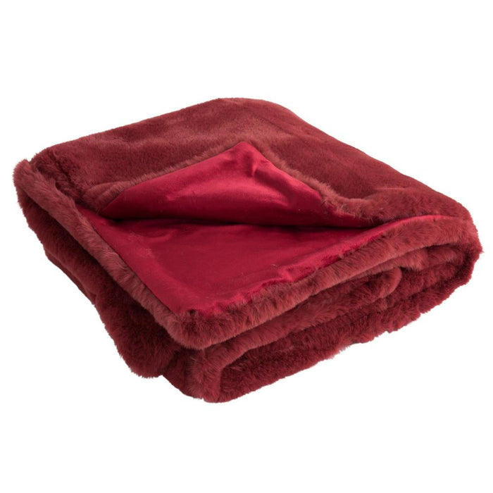 Plaid Rood Polyester 130x180 cm-Plaids-J-Line