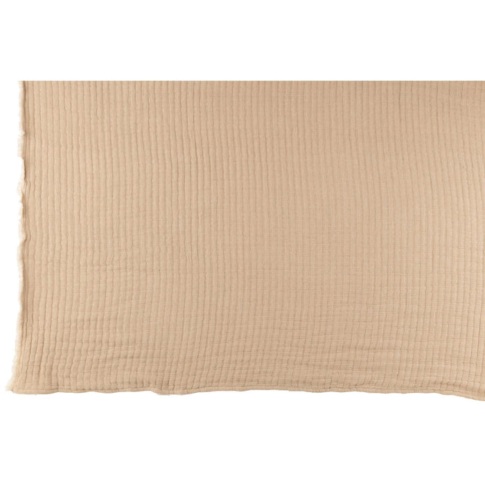 Plaid Teddy Lines Stitiching Cotton/Polyester Beige 130x1x180-Plaid-J-Line