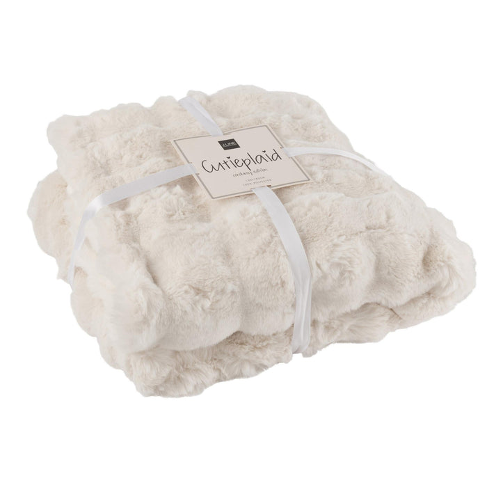 Plaid Wave Polyester White 130x2x180-Plaid-J-Line