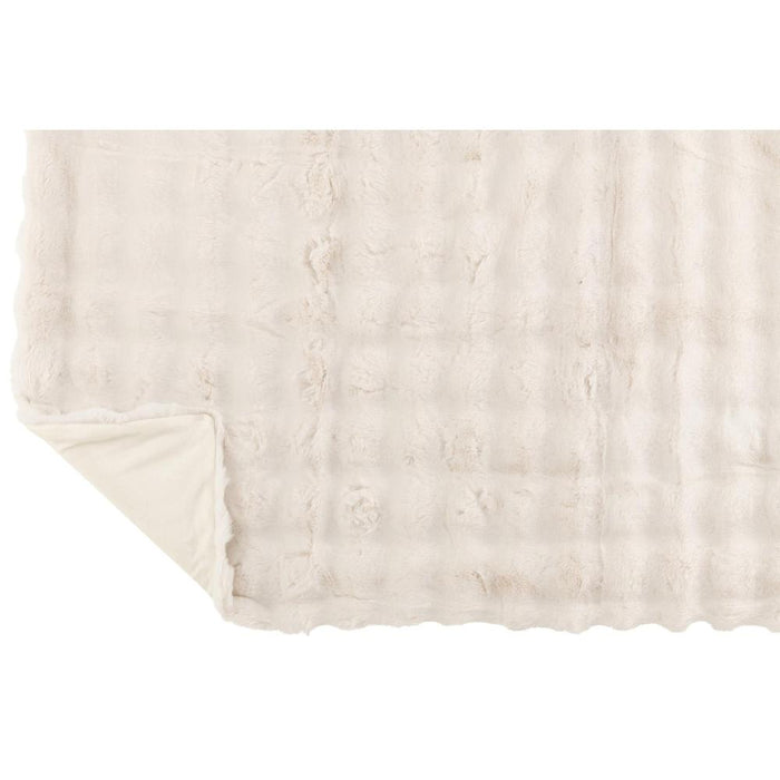 Plaid Wit Polyester 130x180 cm - Polyester-Plaids-J-Line