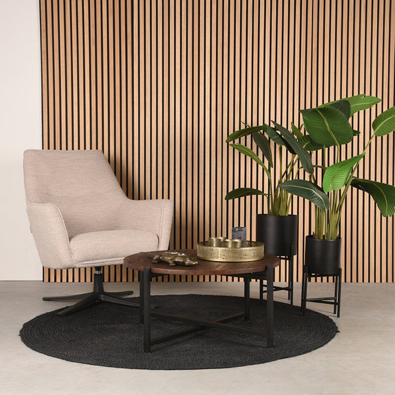 Plantenstandaards Zwart Metaal - 23x23x50 cm-Plantenstandaards-LABEL51