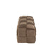 Poef 3-zit textiel/hout bruin-Poefs-J-Line