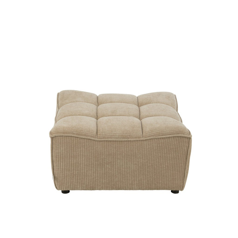 Poef Beige Populierenhout Ottoman 92 cm 92x84x44 cm-Poefs-J-Line