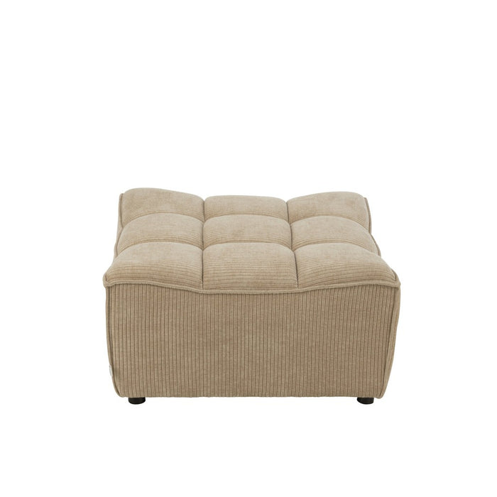 Poef Beige Populierenhout Ottoman 92 cm-Poefen-J-Line