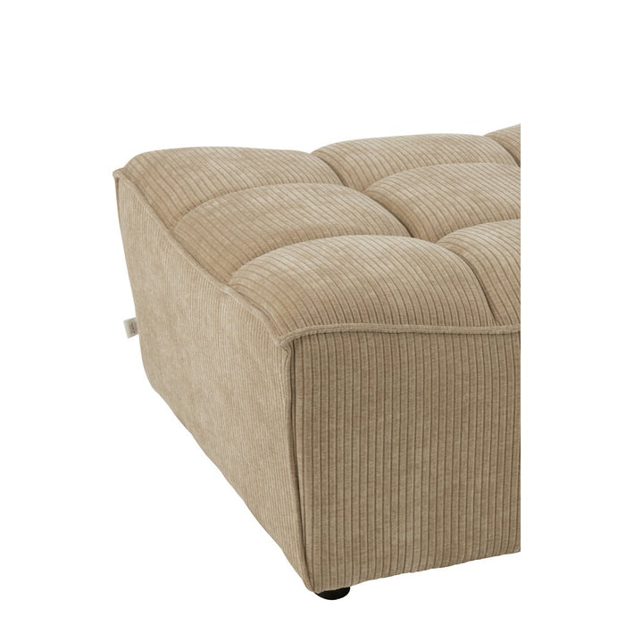 Poef Beige Populierenhout Ottoman 92 cm-Poefs-J-Line