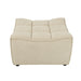 Poef Beige Stof Populierenhout Ottoman 92 cm 92x84x44 cm-Poefs-J-Line
