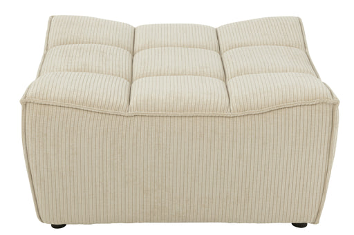 Poef Beige Stof Populierenhout Ottoman 92 cm-Poefen-J-Line
