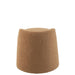 Poef Bruin Bouclé Teddy Rond 40 cm-Poefs-J-Line