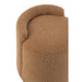 Poef Bruin Bouclé Teddy Rond 40 cm-Poefs-J-Line