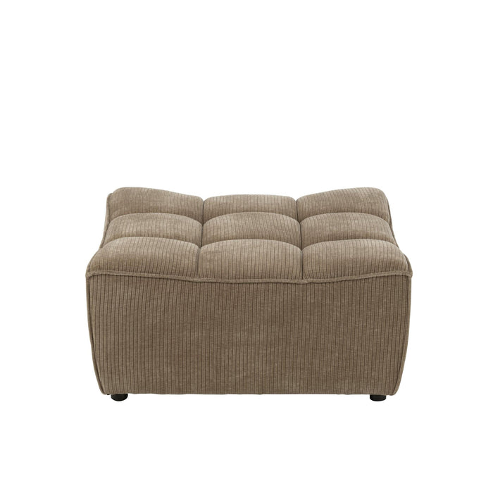 Poef Bruin Populierenhout Ottoman 92 cm-Poefen-J-Line