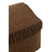 Poef Bruin Viscose Gevlochten Vierkant 55 cm-Poefs-J-Line