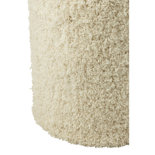 Poef Crème Polyester Cylinder 40 cm 40x40x50 cm-Poefs-J-Line