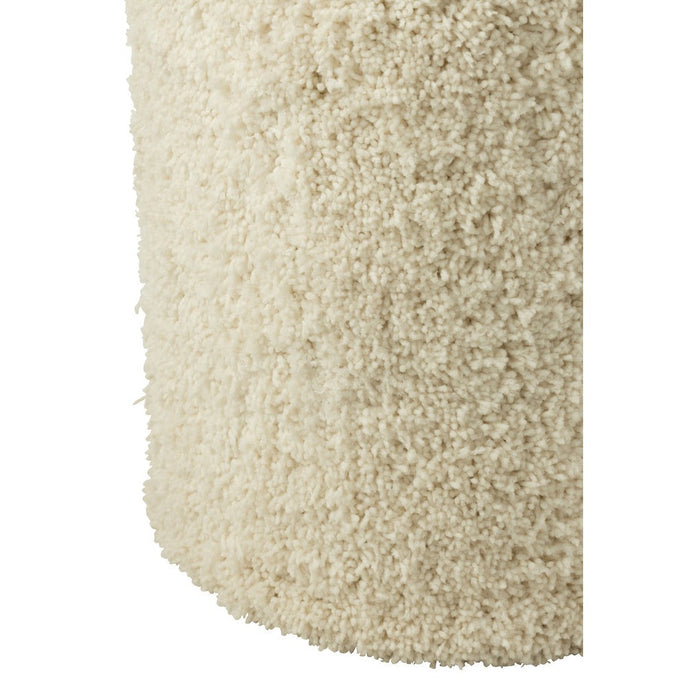 Poef Crème Polyester Cylinder 40 cm-Poefen-J-Line